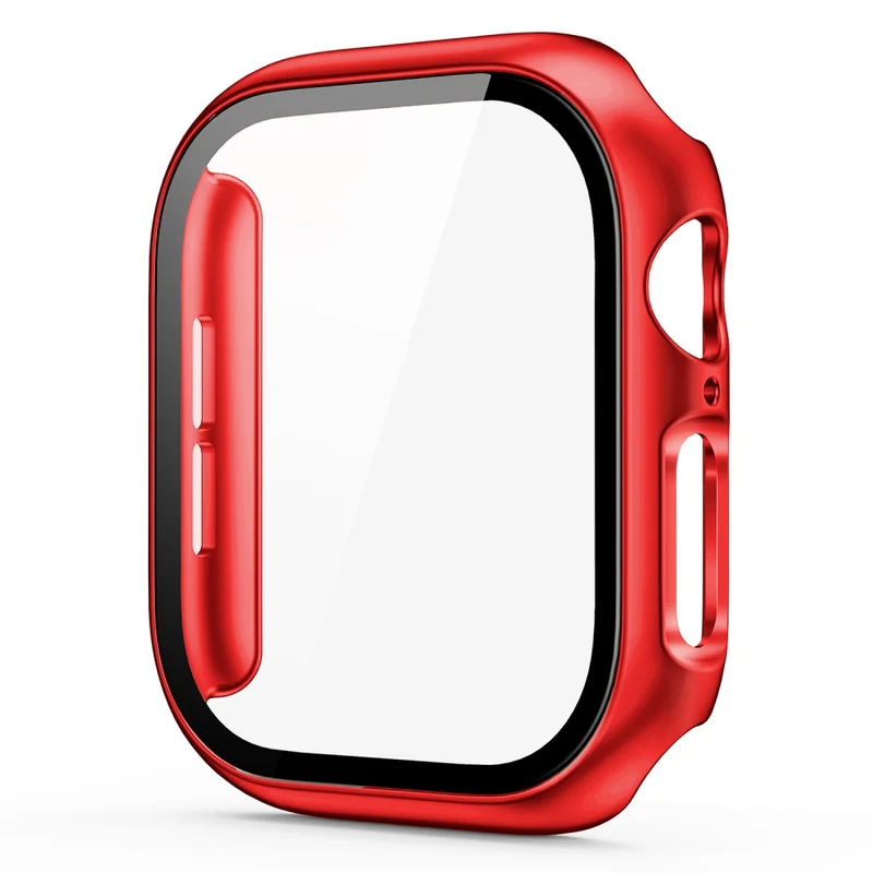 Auffallend Modisch Apple Watch Series 10 46mm Hülle mit Displayschutz in Glas und Silikon