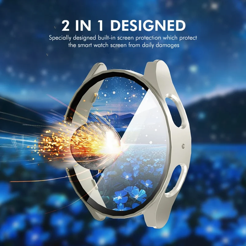 Flexibel Samsung Galaxy Watch 7 40mm Hülle mit Displayschutz in Silikon