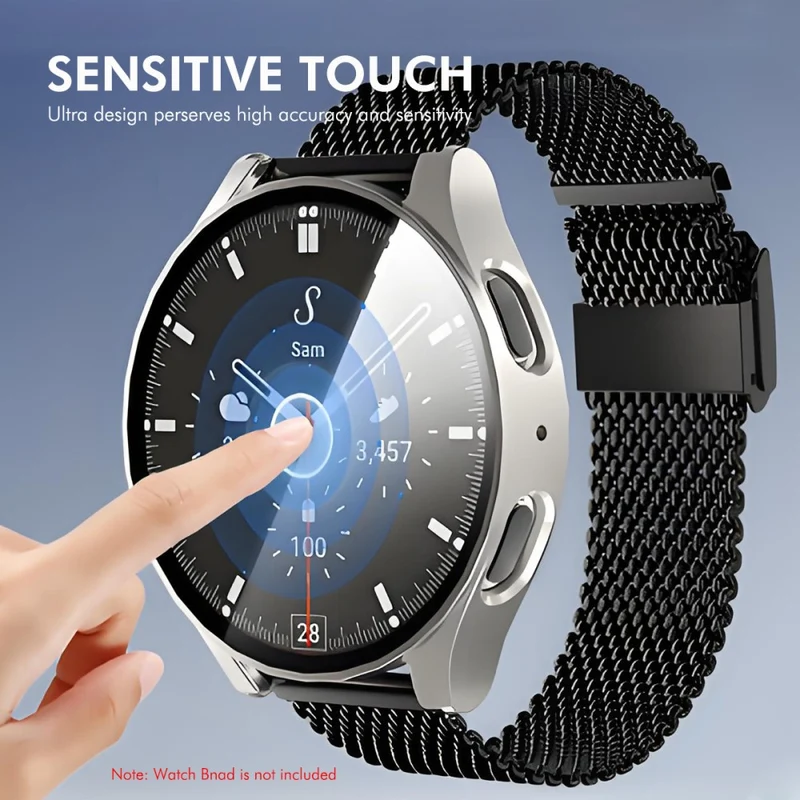 Flexibel Samsung Galaxy Watch 7 40mm Hülle mit Displayschutz in Silikon