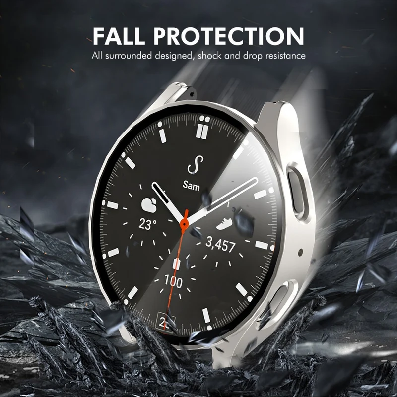 Bequem Samsung Galaxy Watch 7 44mm Hülle mit Displayschutz in Silikon
