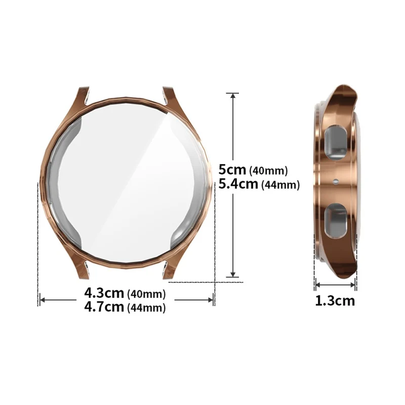 Bequem Samsung Galaxy Watch 7 44mm Hülle mit Displayschutz in Silikon