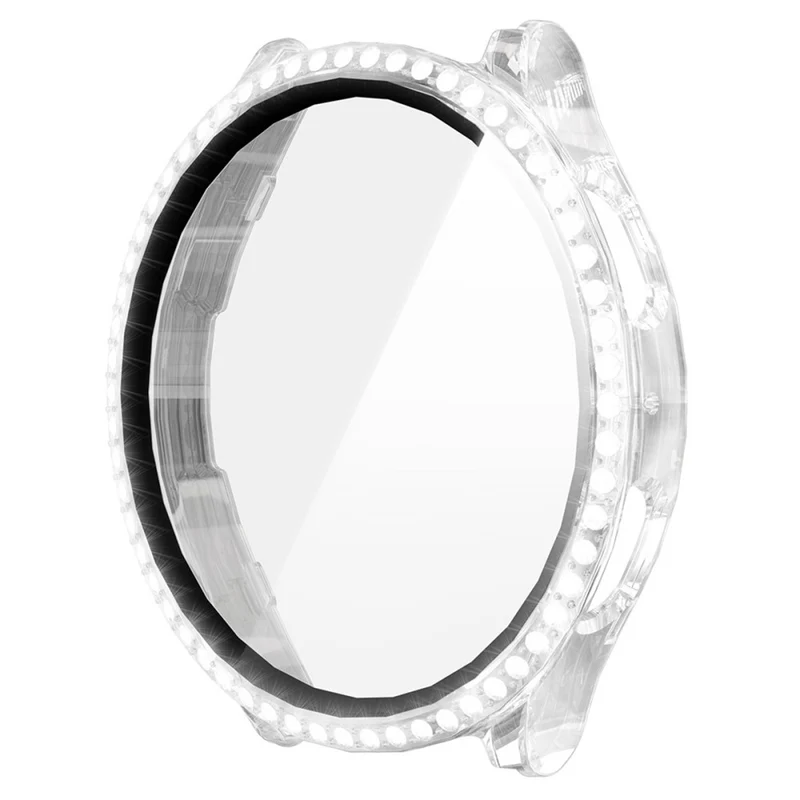 Auffallend Stilvoll Samsung Galaxy Watch 7 40mm Hülle mit Displayschutz in Strass und Silikon