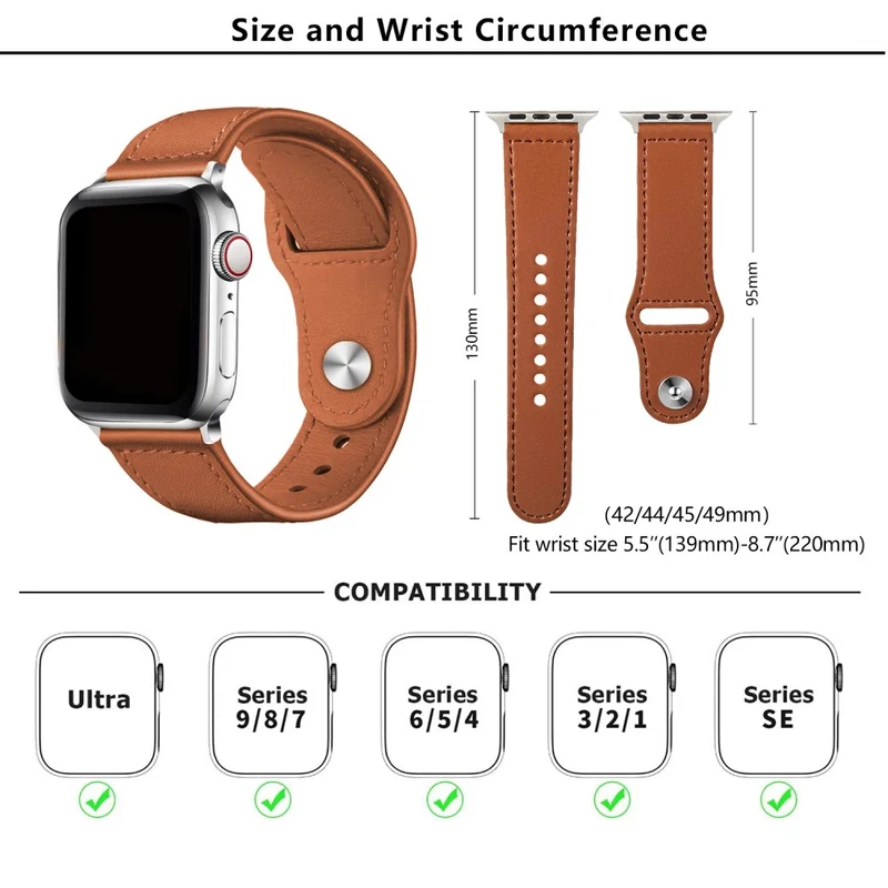 Super Zuverlässig Apple Smartwatch Kunstleder Universell Armband