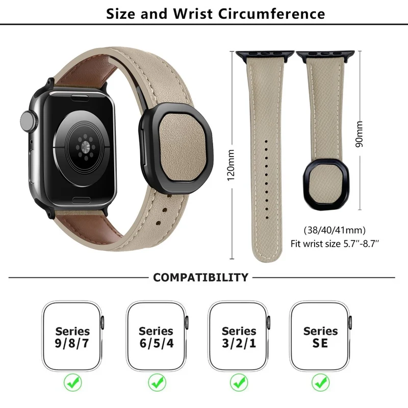 Auffallend Modisch Apple Smartwatch Echtes Leder Universell Armband