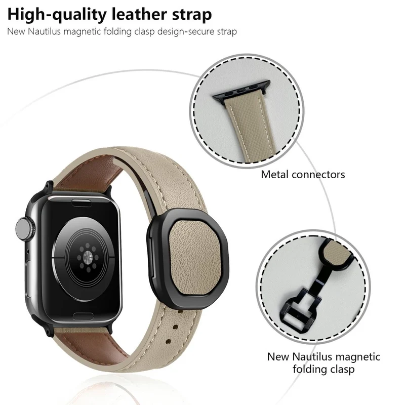 Auffallend Modisch Apple Smartwatch Echtes Leder Universell Armband