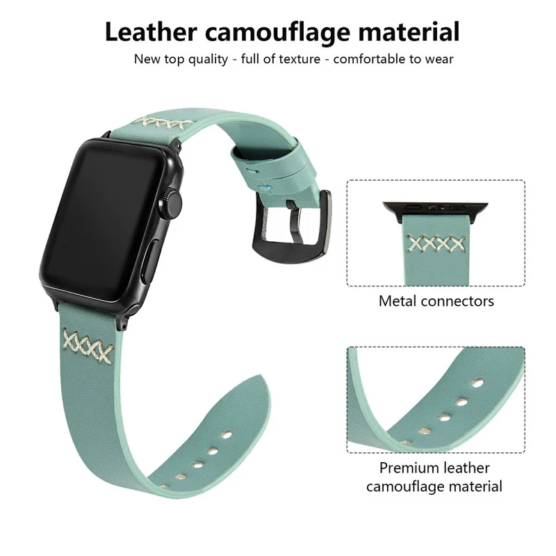 Mega Stylisch Apple Smartwatch Kunstleder Universell Armband