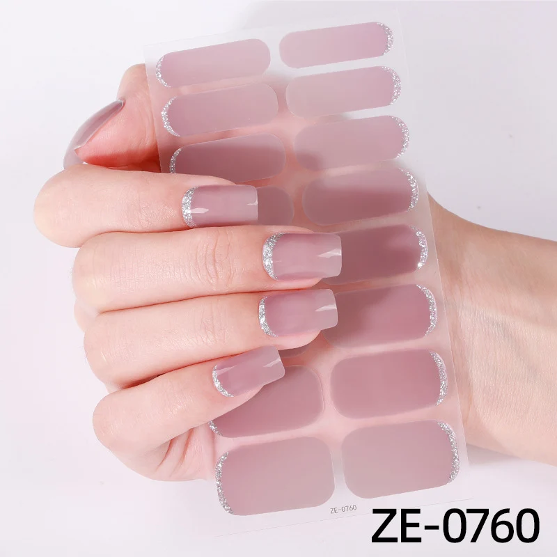 Elegante Glitter Akzent Nagel Wraps