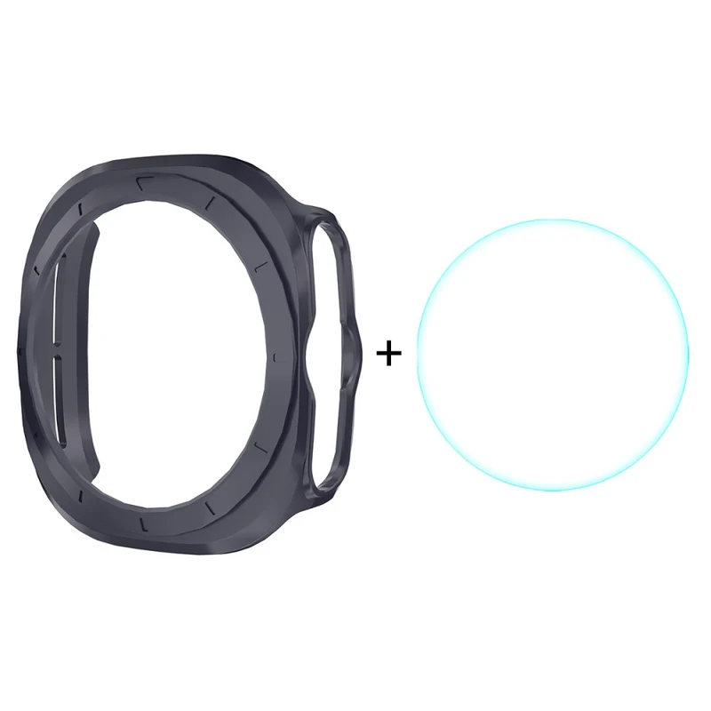 Weich Samsung Galaxy Watch Ultra 47mm Hülle mit Displayschutz in Silikon