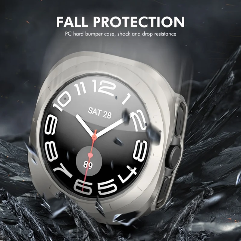 Weich Samsung Galaxy Watch Ultra 47mm Hülle mit Displayschutz in Silikon