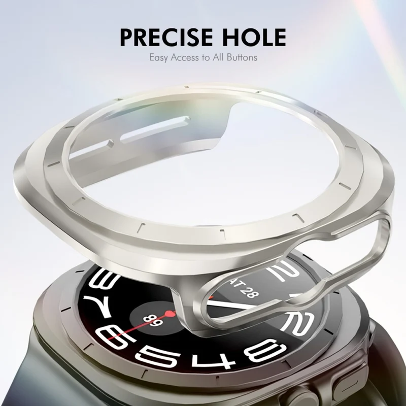 Weich Samsung Galaxy Watch Ultra 47mm Hülle mit Displayschutz in Silikon
