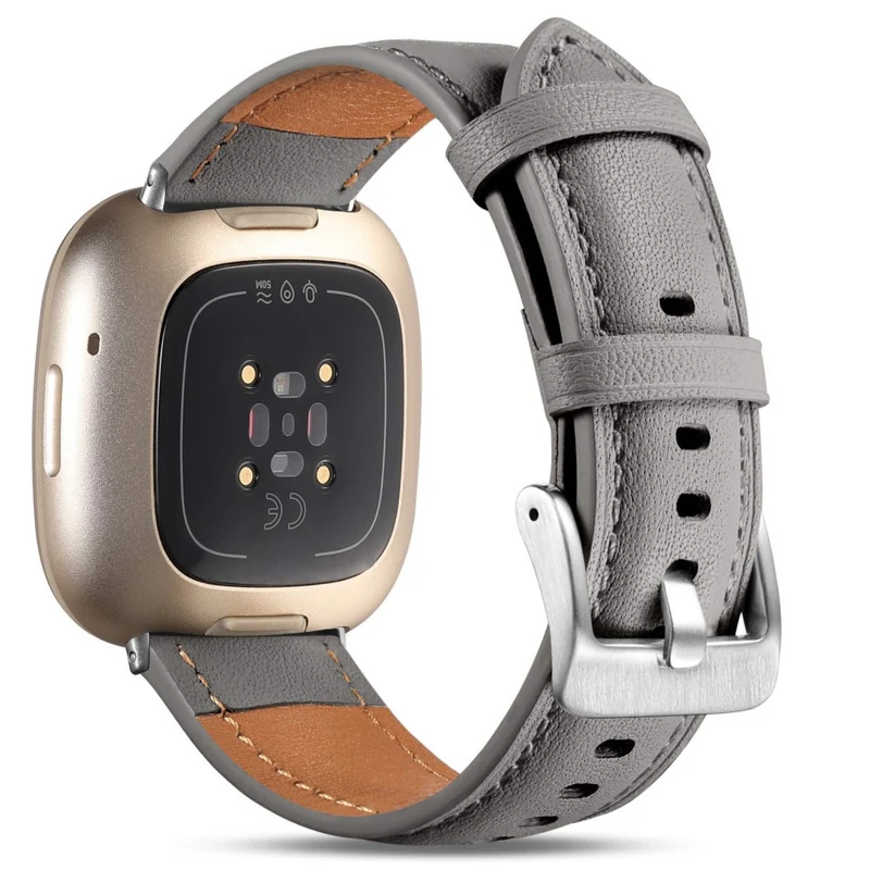 Sehr Gut Fitbit Versa 3 / Fitbit Sense Echtes Leder Armband