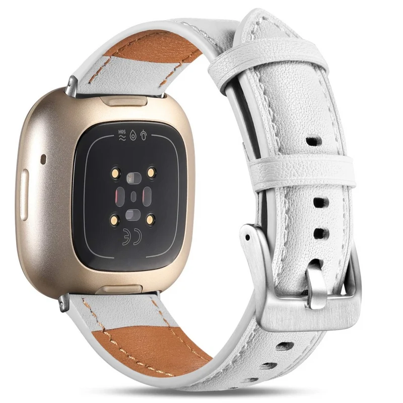 Sehr Gut Fitbit Versa 3 / Fitbit Sense Echtes Leder Armband