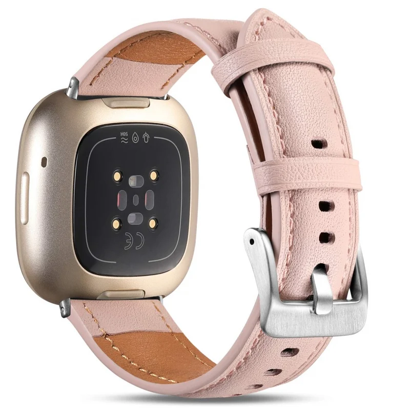 Sehr Gut Fitbit Versa 3 / Fitbit Sense Echtes Leder Armband