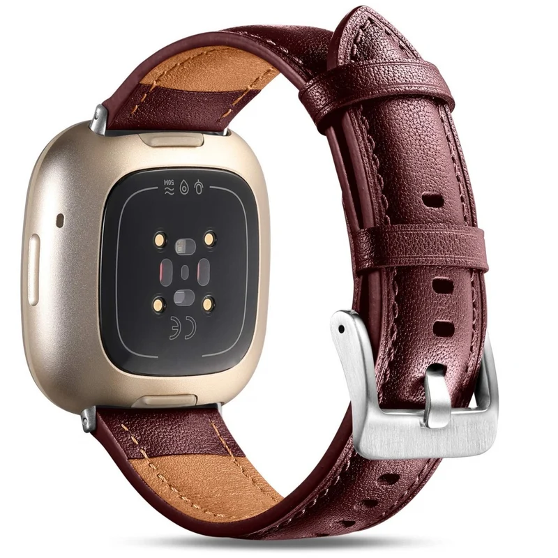 Sehr Gut Fitbit Versa 3 / Fitbit Sense Echtes Leder Armband