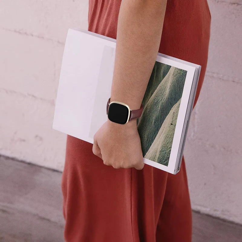 Sehr Gut Fitbit Versa 3 / Fitbit Sense Echtes Leder Armband