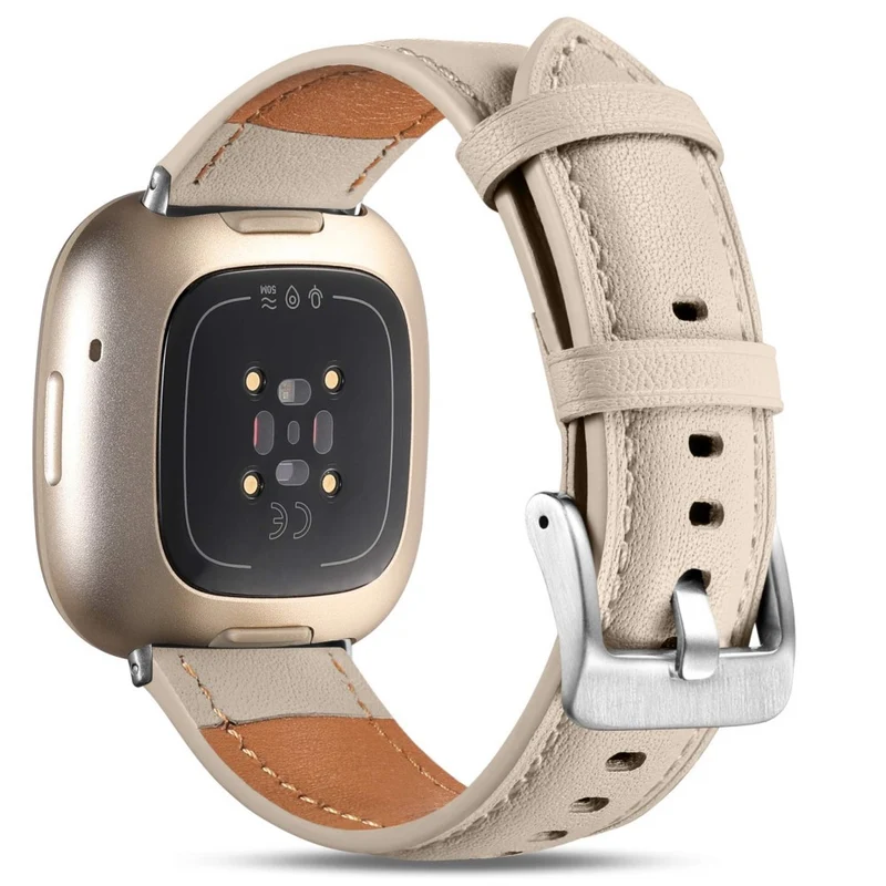 Sehr Gut Fitbit Versa 3 / Fitbit Sense Echtes Leder Armband