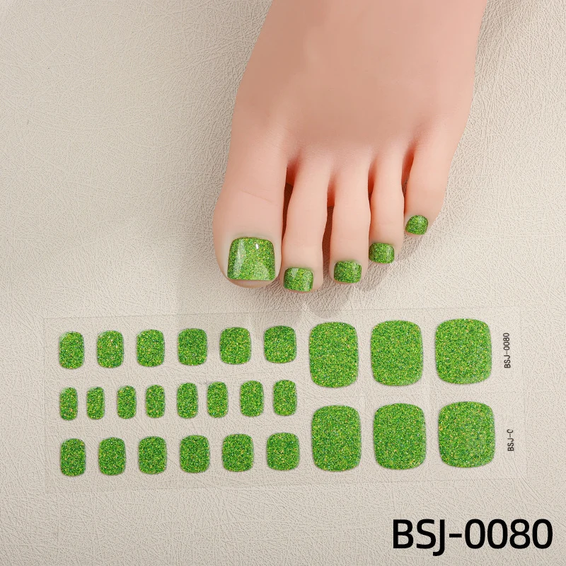 Dekorative Glitter-Fußnagel-Wraps