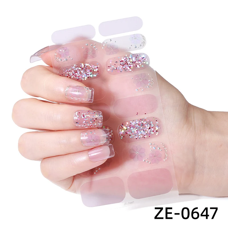 Dekorative Glitter-Nagel-Wraps