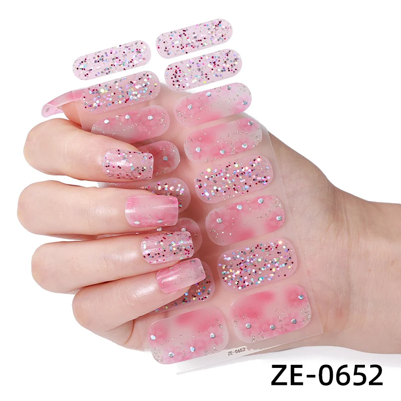 Dekorative Glitter-Nagel-Wraps