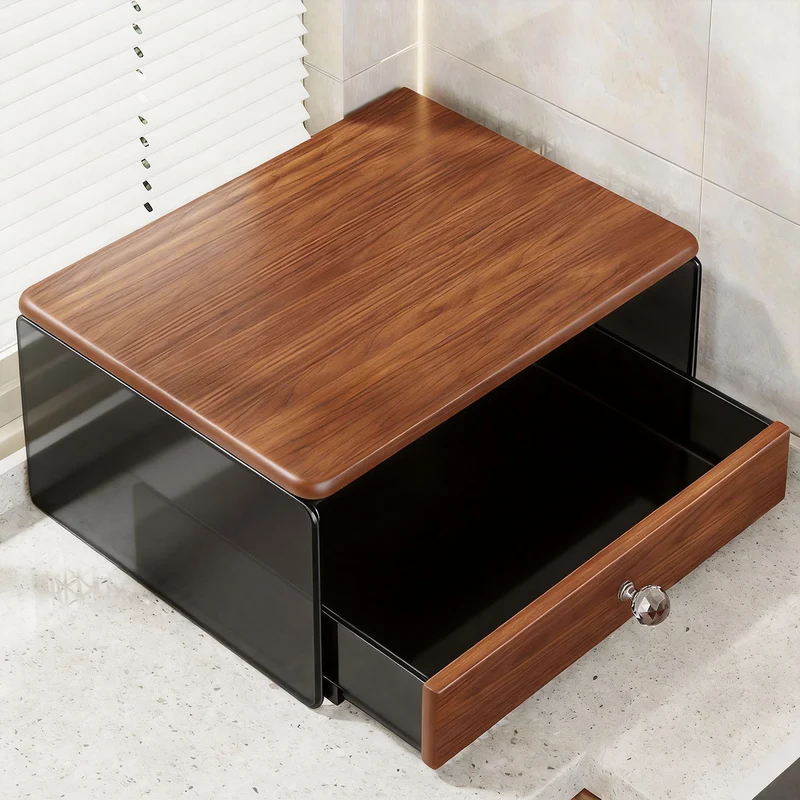 Theken Holzplatte Mesh Schublade Kaffee Station Organizer