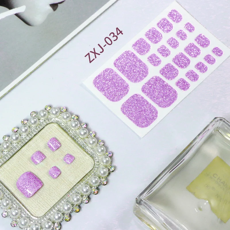 Glitzernde Fußnagel-Wraps 1790954465