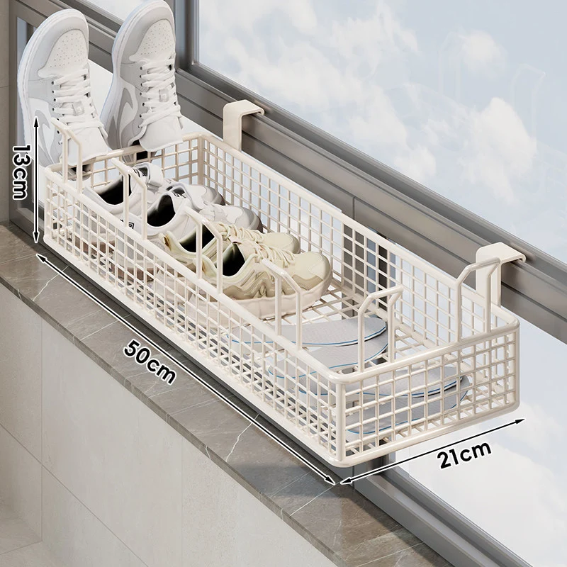 Über-Fenster hängender Schuh-Trocknungs- und Aufbewahrungskorb-Organizer