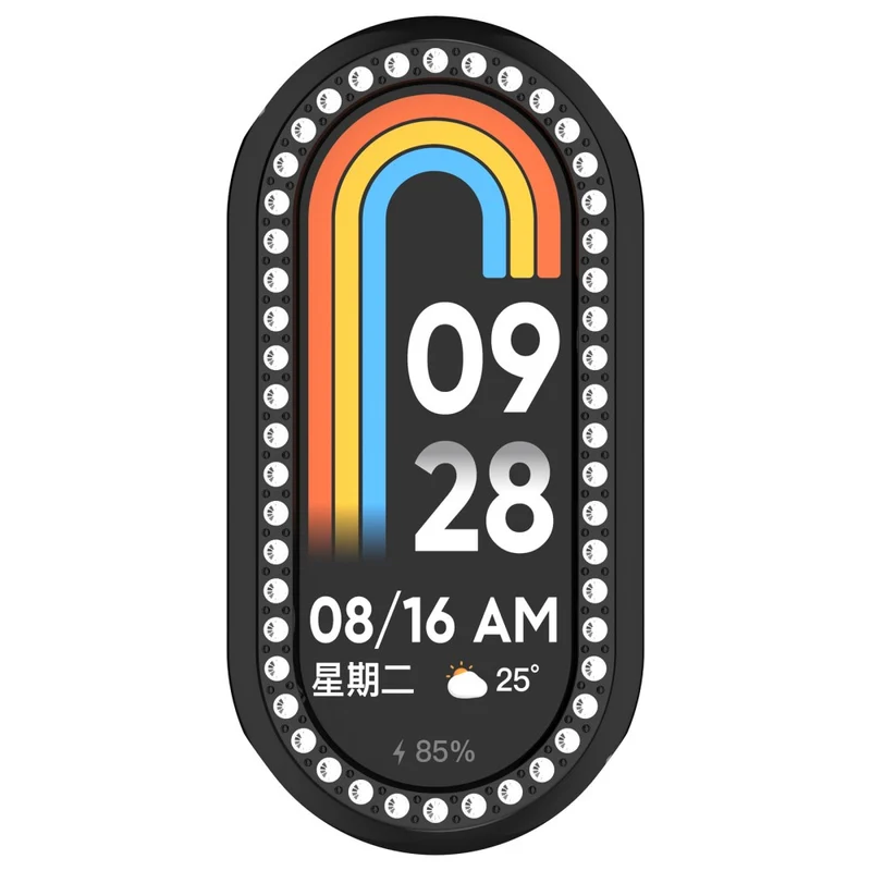 Zäh Xiaomi Mi Band 9 Plastik und Strass Hülle