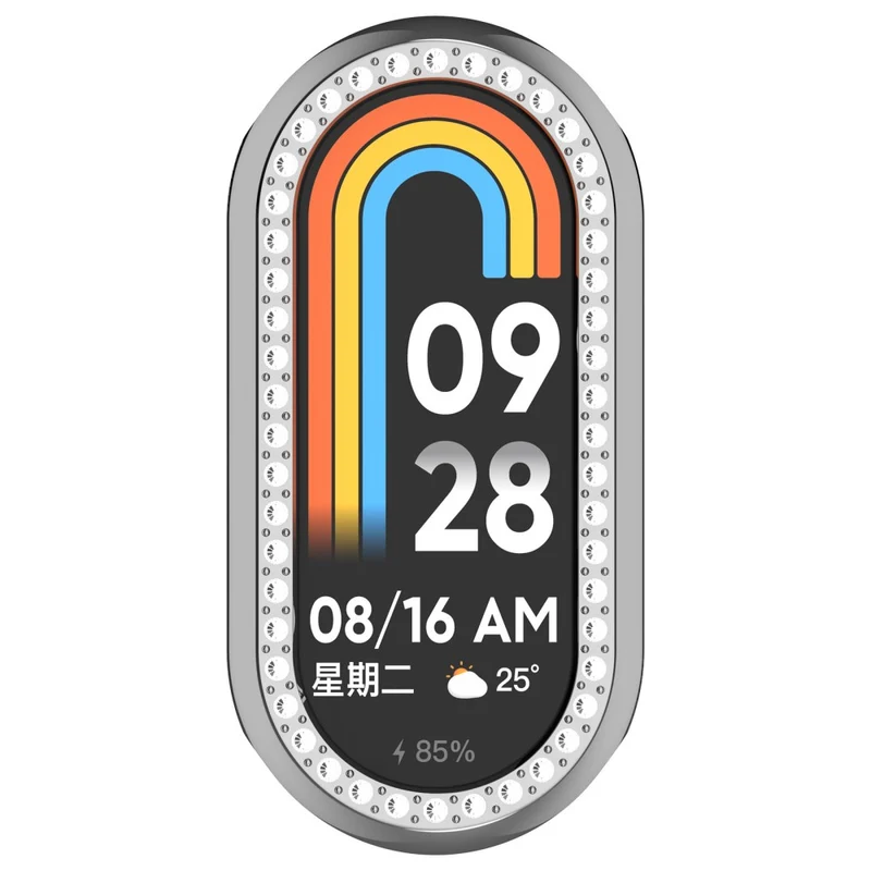 Zäh Xiaomi Mi Band 9 Plastik und Strass Hülle