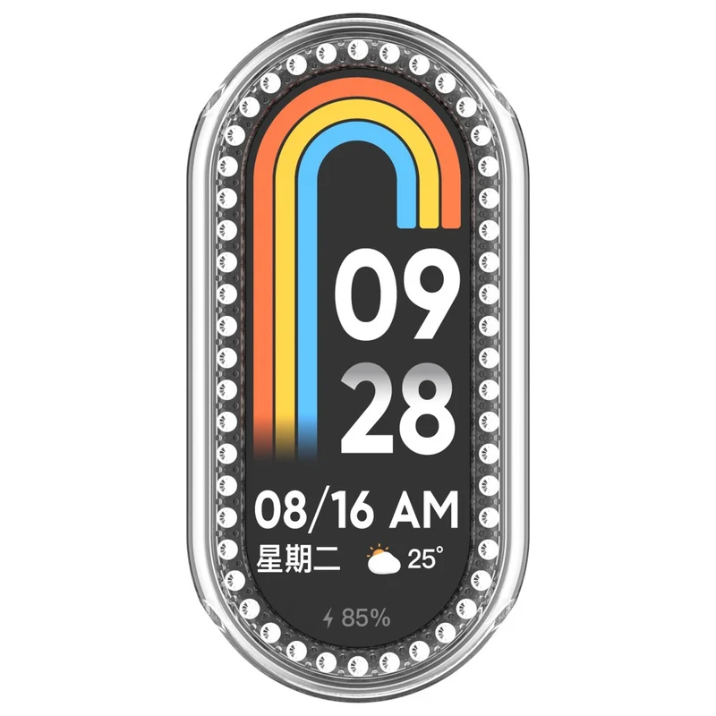 Zäh Xiaomi Mi Band 9 Plastik und Strass Hülle