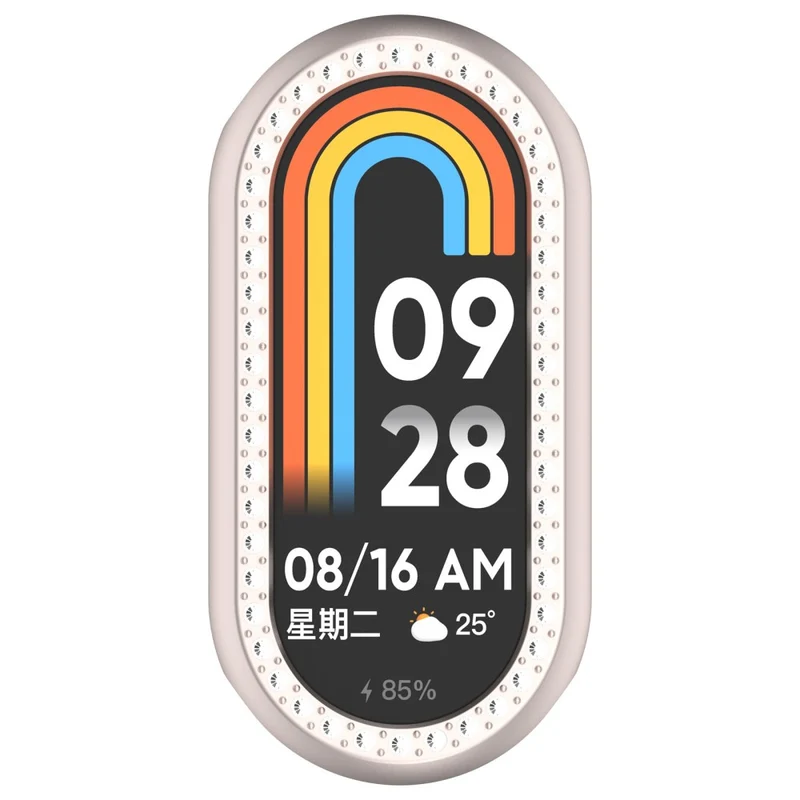 Zäh Xiaomi Mi Band 9 Plastik und Strass Hülle