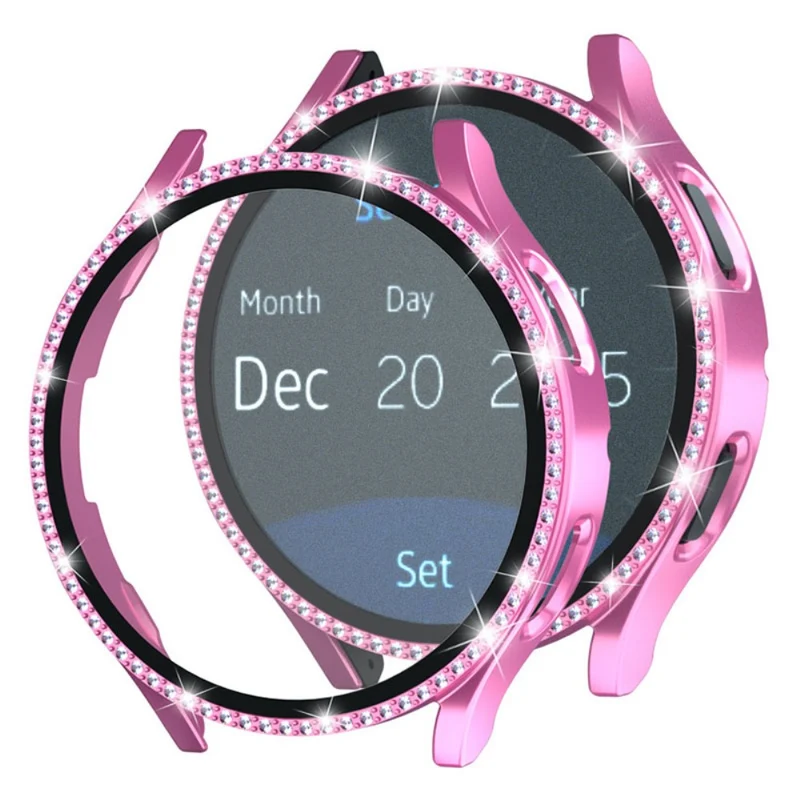 Unglaublich Gut Samsung Galaxy Watch 7 40mm Hülle mit Displayschutz in Glas und Strass