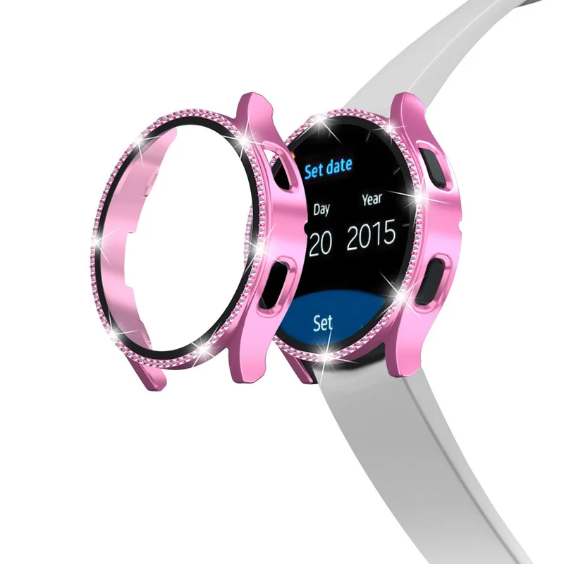 Unglaublich Gut Samsung Galaxy Watch 7 40mm Hülle mit Displayschutz in Glas und Strass