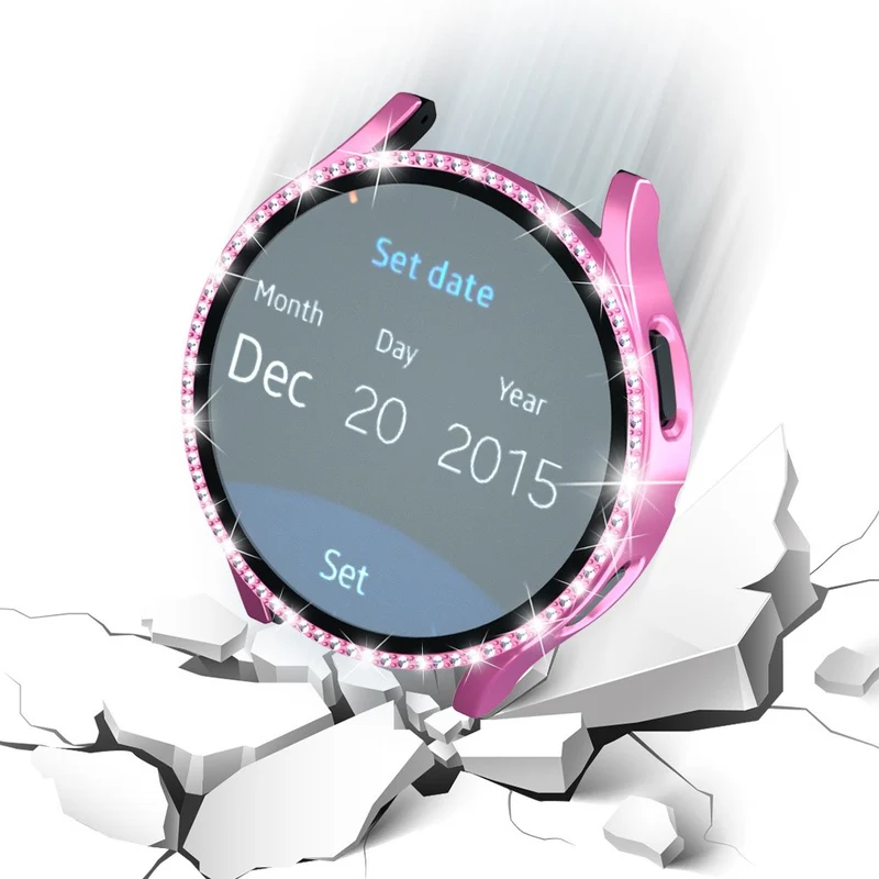 Unglaublich Gut Samsung Galaxy Watch 7 40mm Hülle mit Displayschutz in Glas und Strass