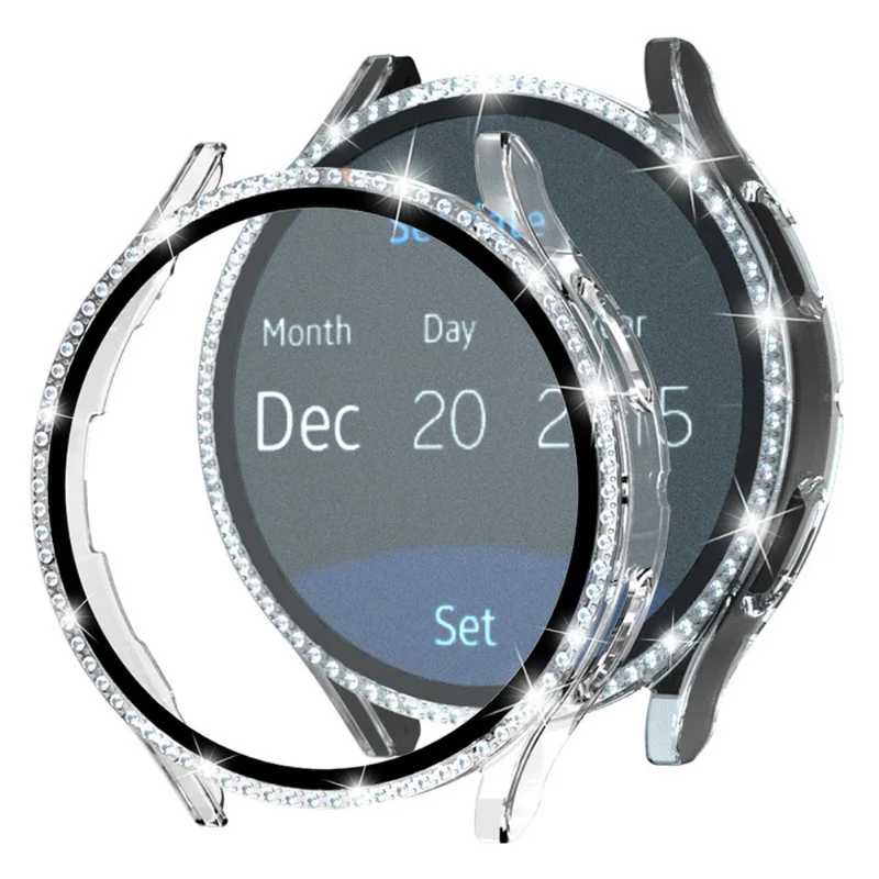 Unglaublich Gut Samsung Galaxy Watch 7 40mm Hülle mit Displayschutz in Glas und Strass