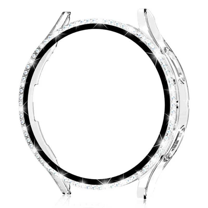 Unglaublich Gut Samsung Galaxy Watch 7 40mm Hülle mit Displayschutz in Glas und Strass