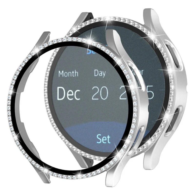 Unglaublich Gut Samsung Galaxy Watch 7 40mm Hülle mit Displayschutz in Glas und Strass
