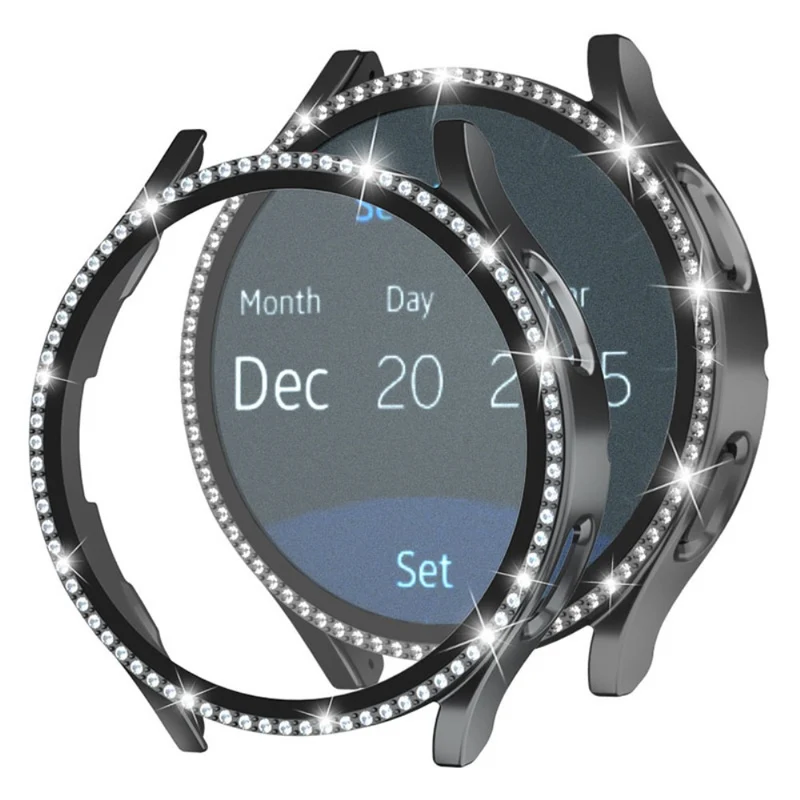 Absolut Schön Samsung Galaxy Watch 7 44mm Hülle mit Displayschutz in Glas und Strass