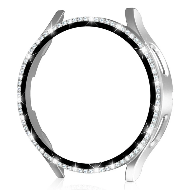 Absolut Schön Samsung Galaxy Watch 7 44mm Hülle mit Displayschutz in Glas und Strass