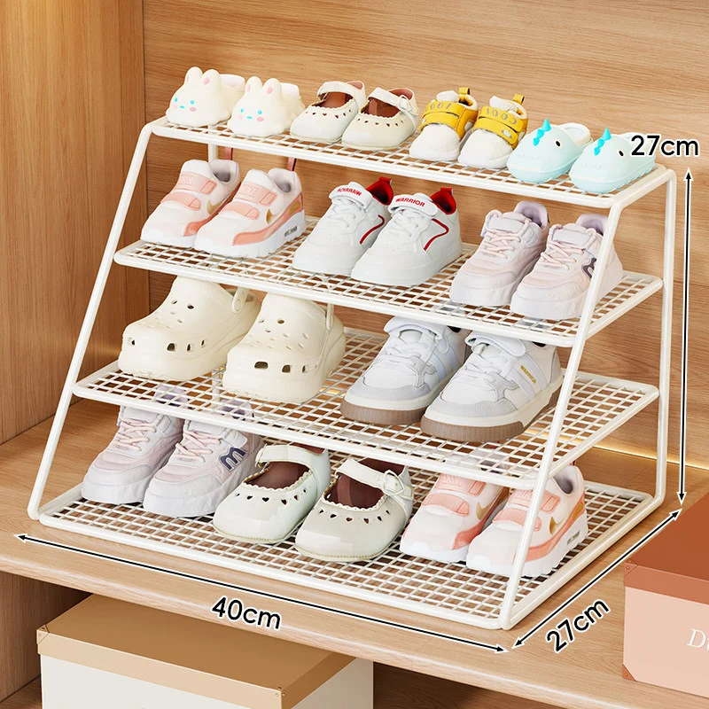 Multi-Tier Kompakt Metall Netz Schuhdisplay Regal für Eingangsbereich und Kleiderschrank