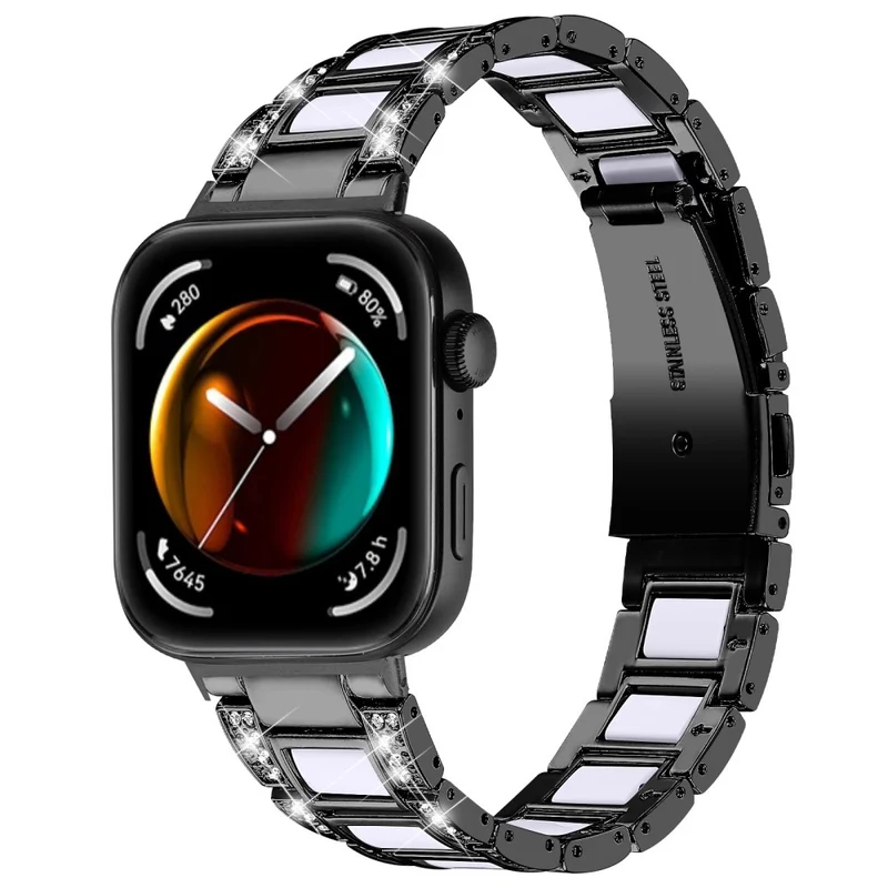 Wirklich Schön Huawei Watch Fit 3 Metall Und Strass Armband