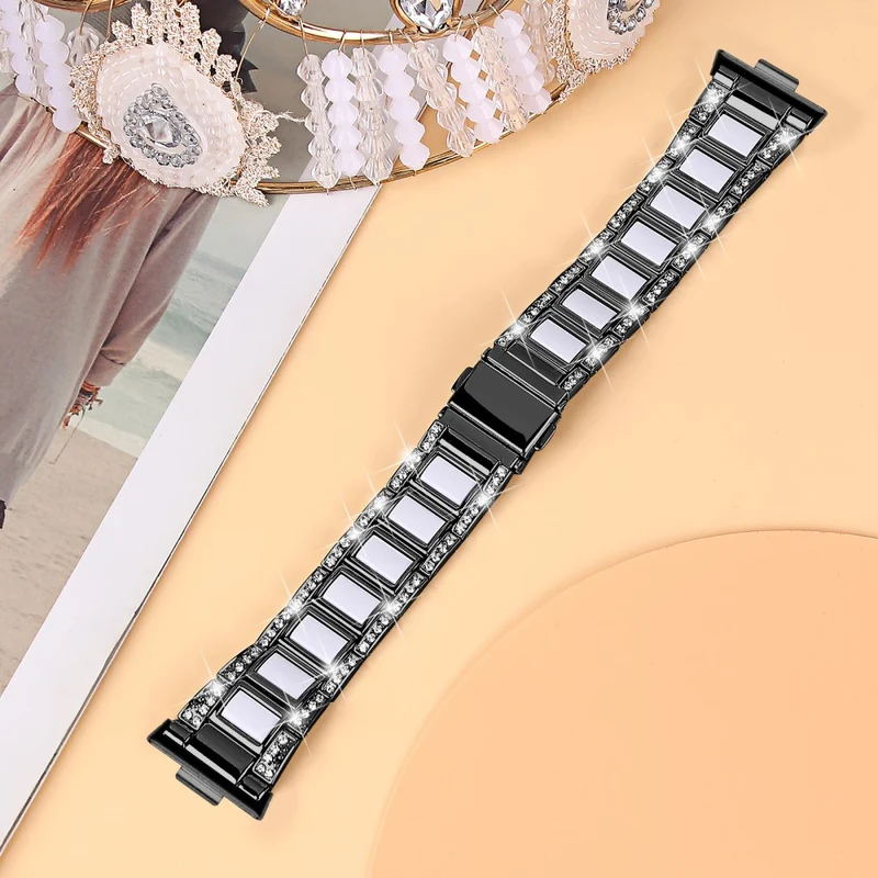 Wirklich Schön Huawei Watch Fit 3 Metall Und Strass Armband