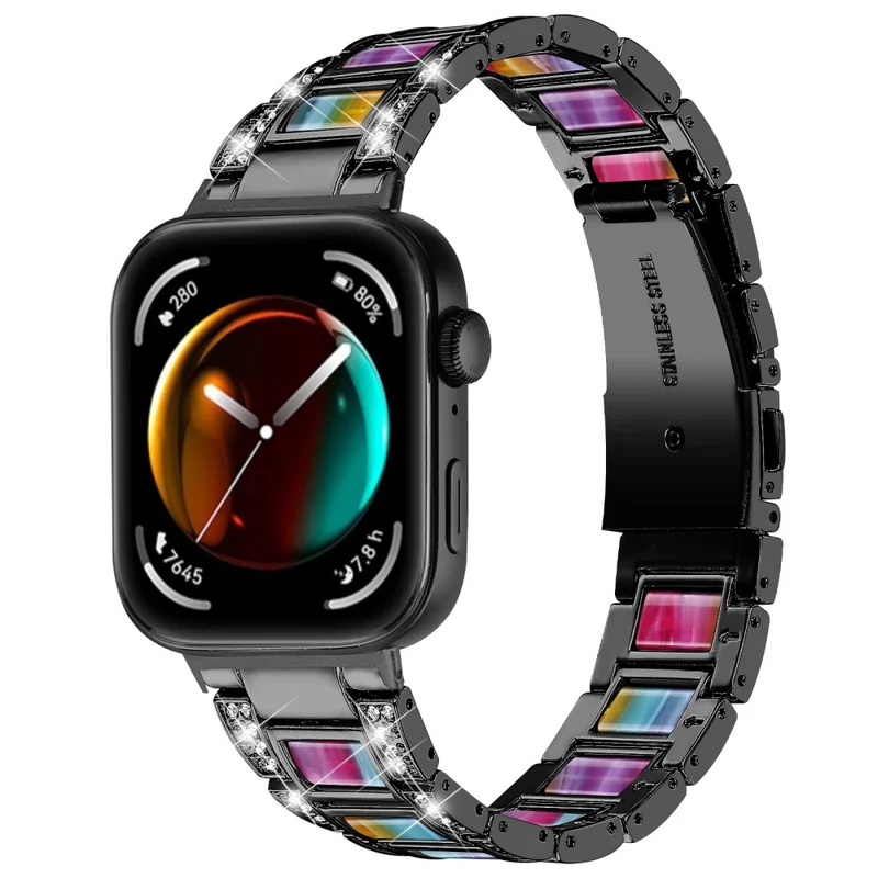 Wirklich Schön Huawei Watch Fit 3 Metall Und Strass Armband