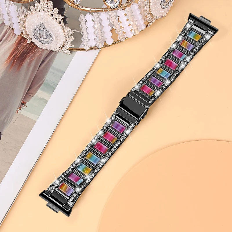 Wirklich Schön Huawei Watch Fit 3 Metall Und Strass Armband