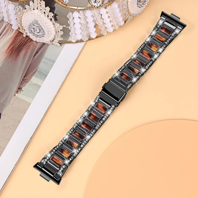 Wirklich Schön Huawei Watch Fit 3 Metall Und Strass Armband