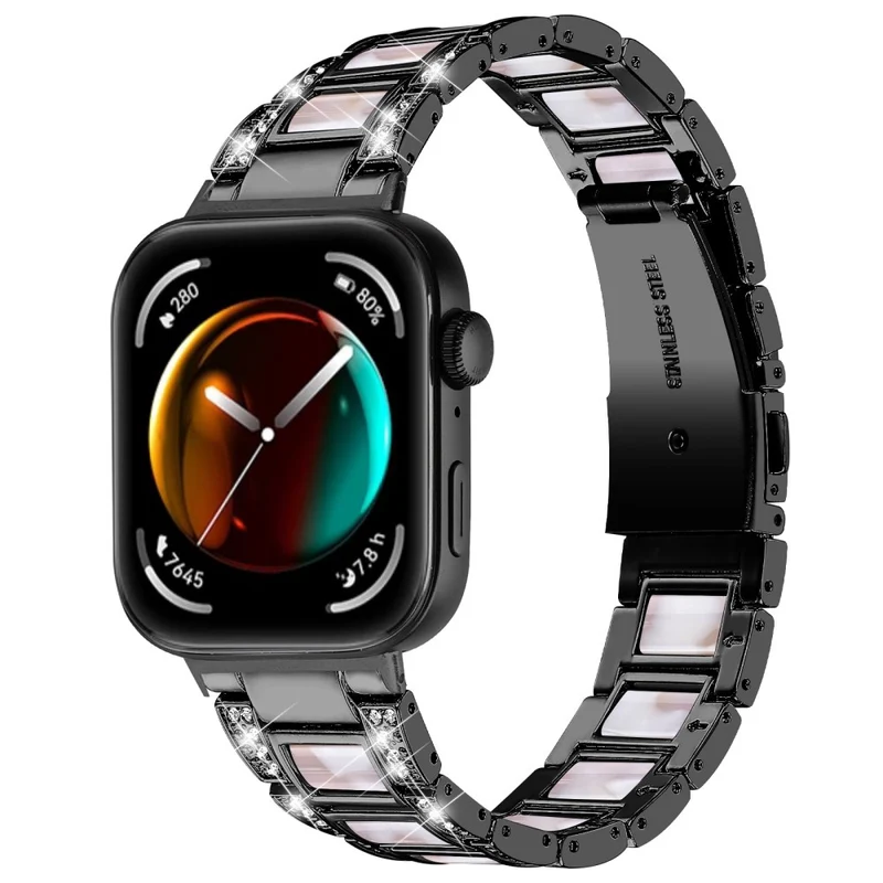 Wirklich Schön Huawei Watch Fit 3 Metall Und Strass Armband