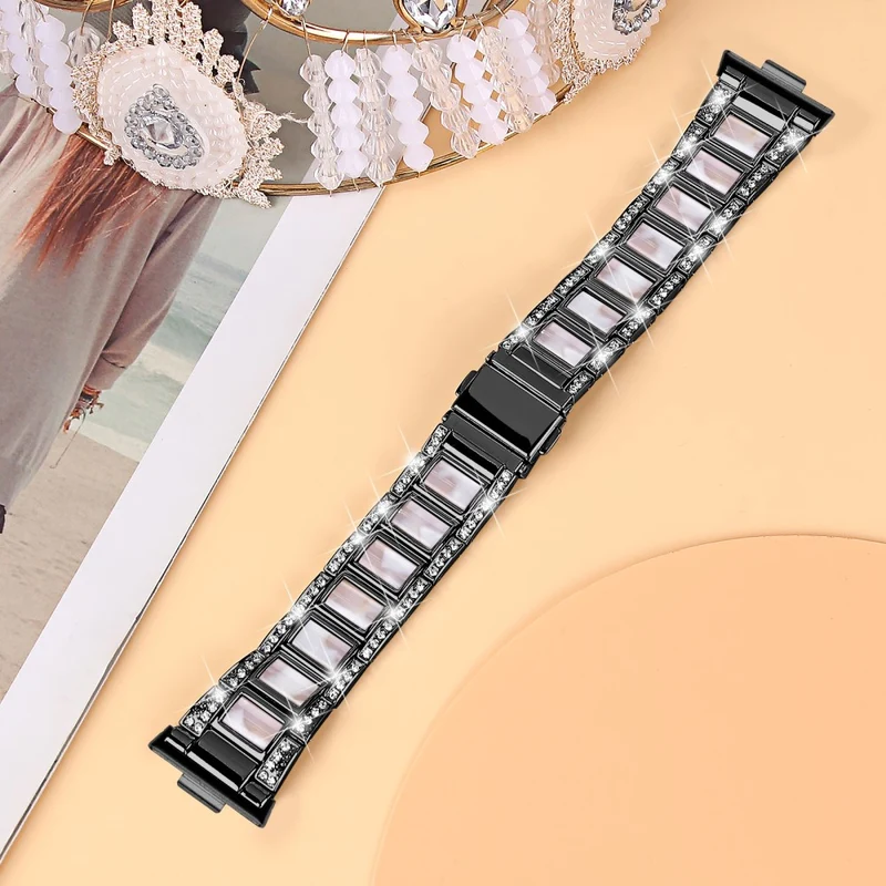 Wirklich Schön Huawei Watch Fit 3 Metall Und Strass Armband