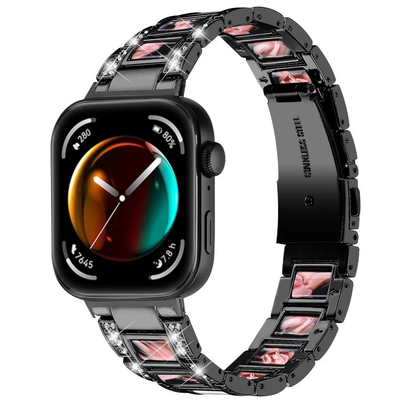 Wirklich Schön Huawei Watch Fit 3 Metall Und Strass Armband
