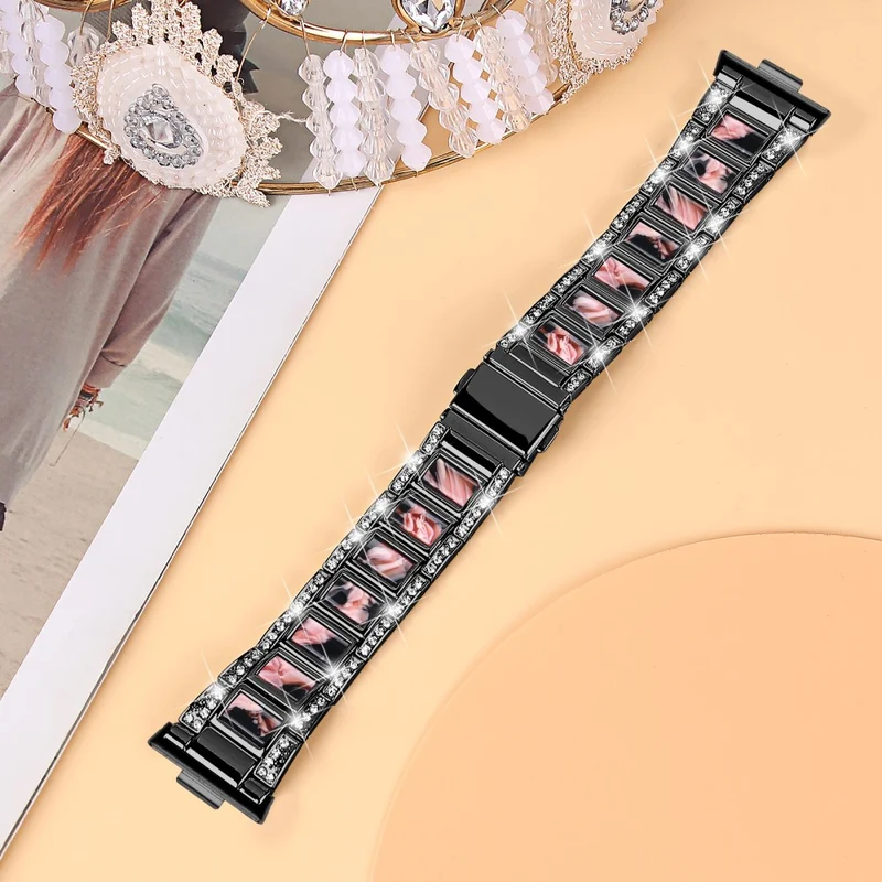 Wirklich Schön Huawei Watch Fit 3 Metall Und Strass Armband