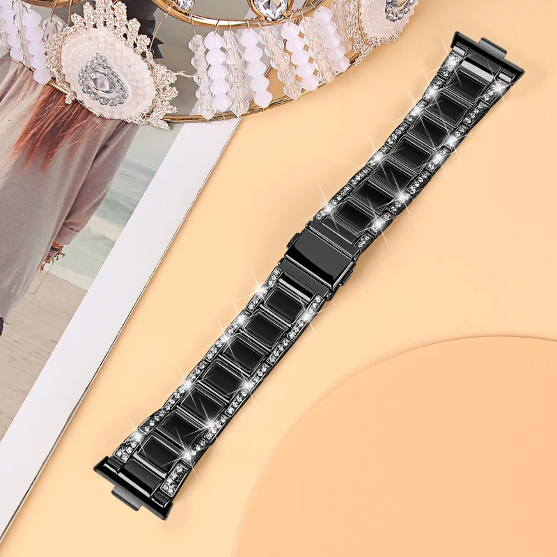 Wirklich Schön Huawei Watch Fit 3 Metall Und Strass Armband