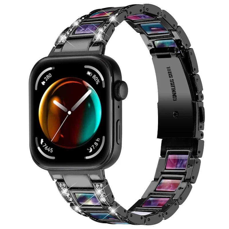Wirklich Schön Huawei Watch Fit 3 Metall Und Strass Armband
